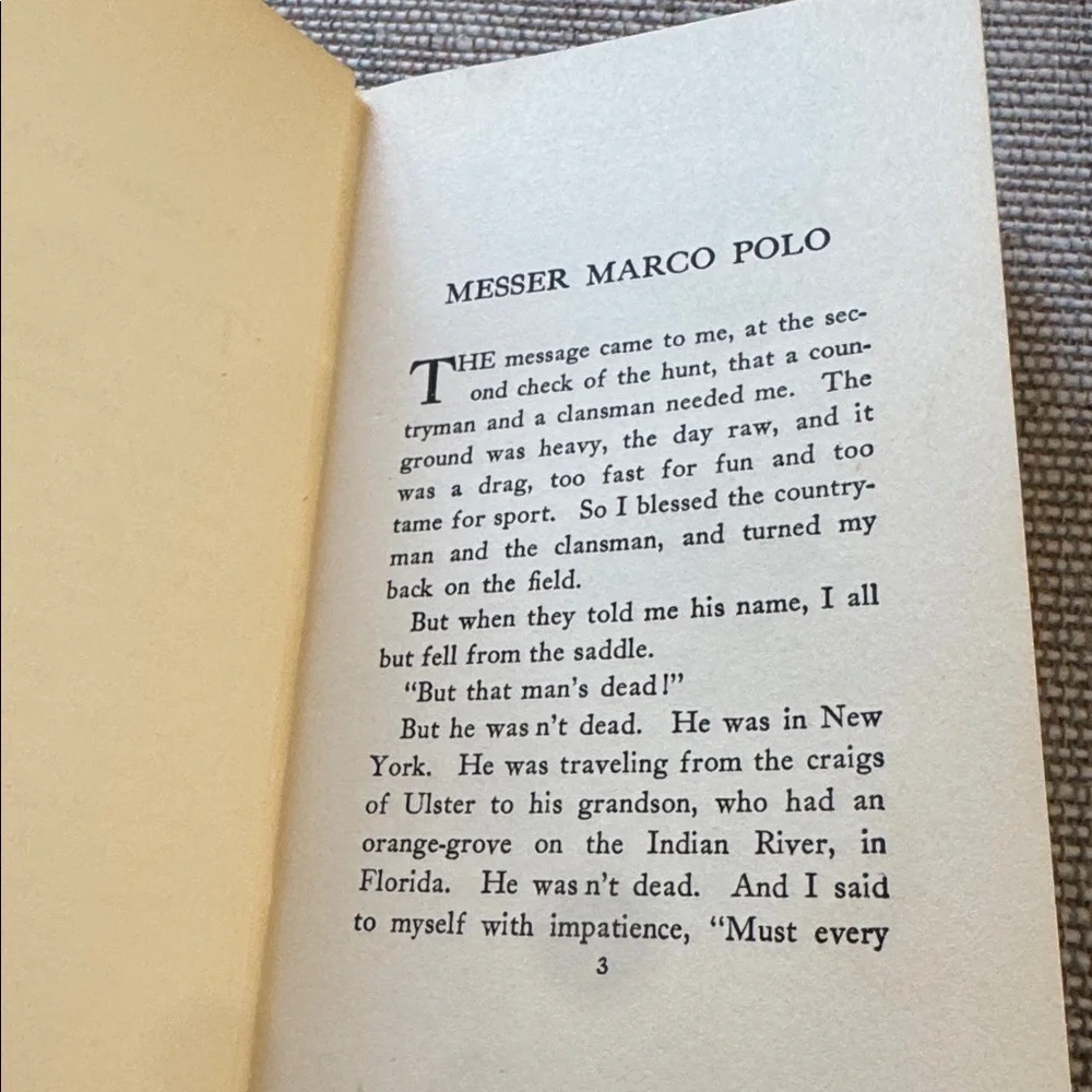 Messer Marco Polo by Donn Byrne Antique Hardcover Book